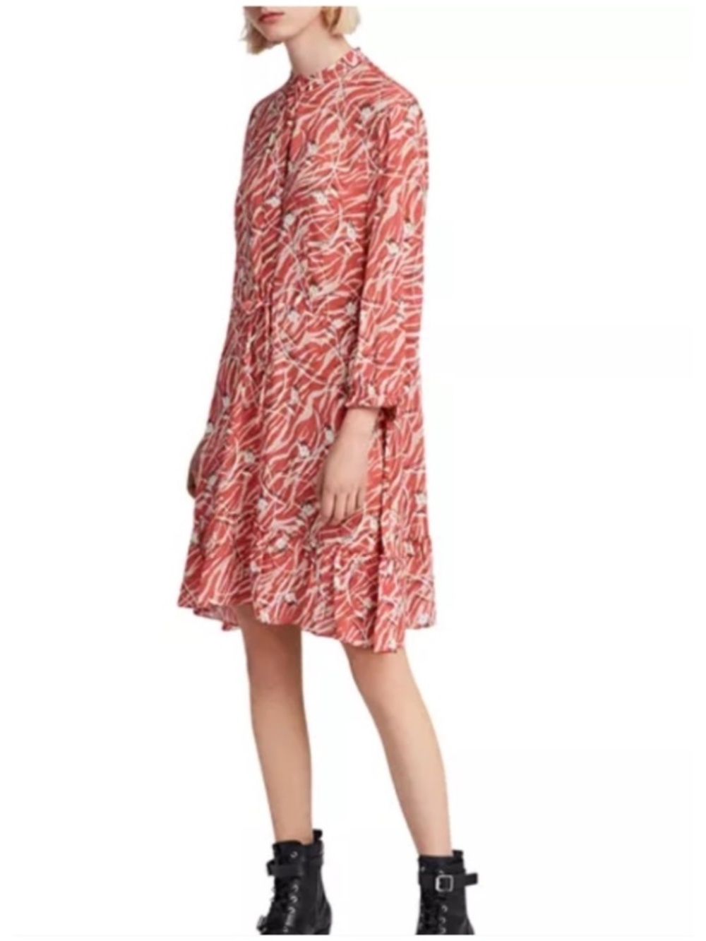 NWT AllSaints Alise Kazuno Drawstring Dress: Size 2